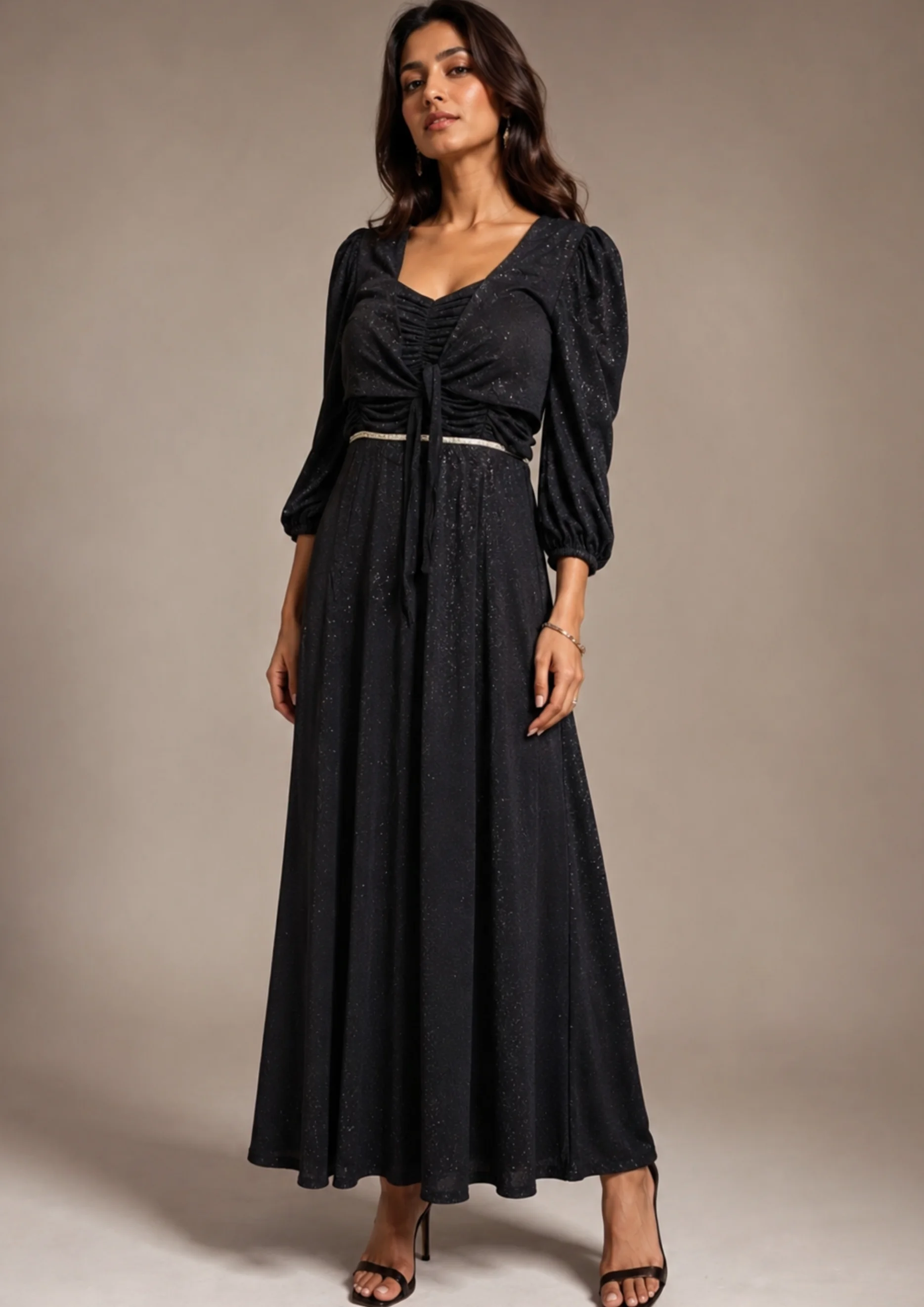 Shimmer Ruched Party Wear