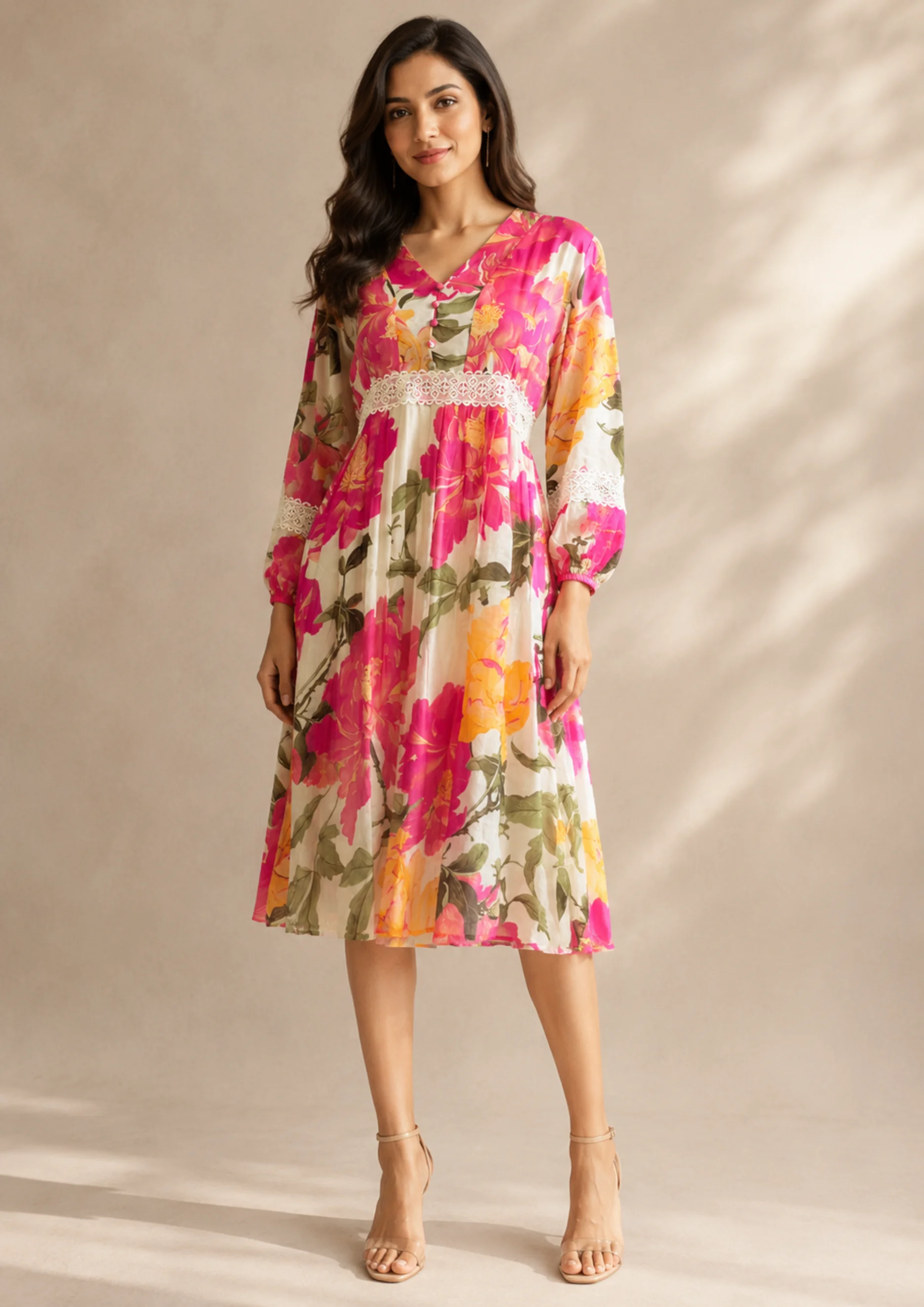 Floral Lace Maxi Dress