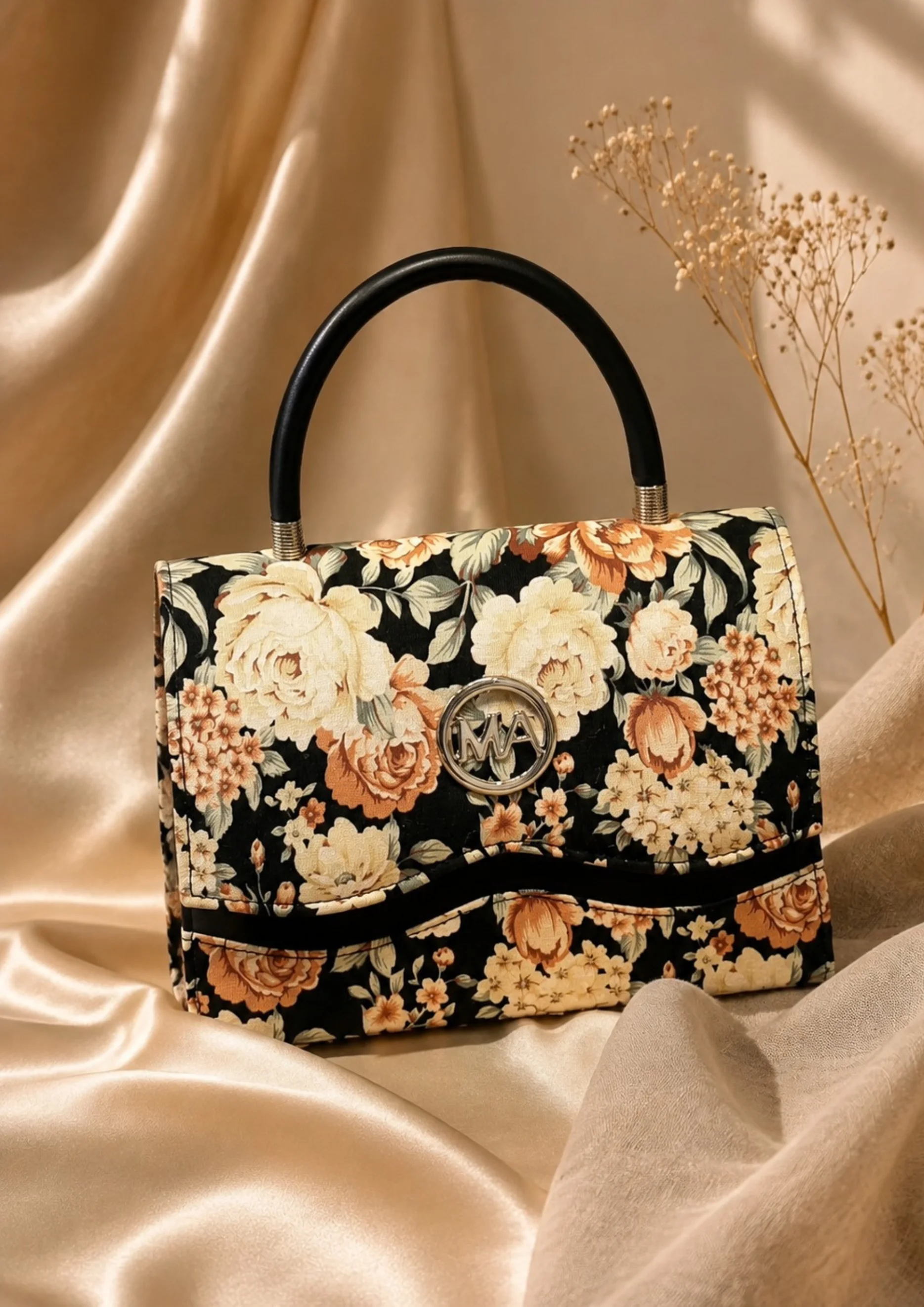 Stylish Floral Print Hand Bag
