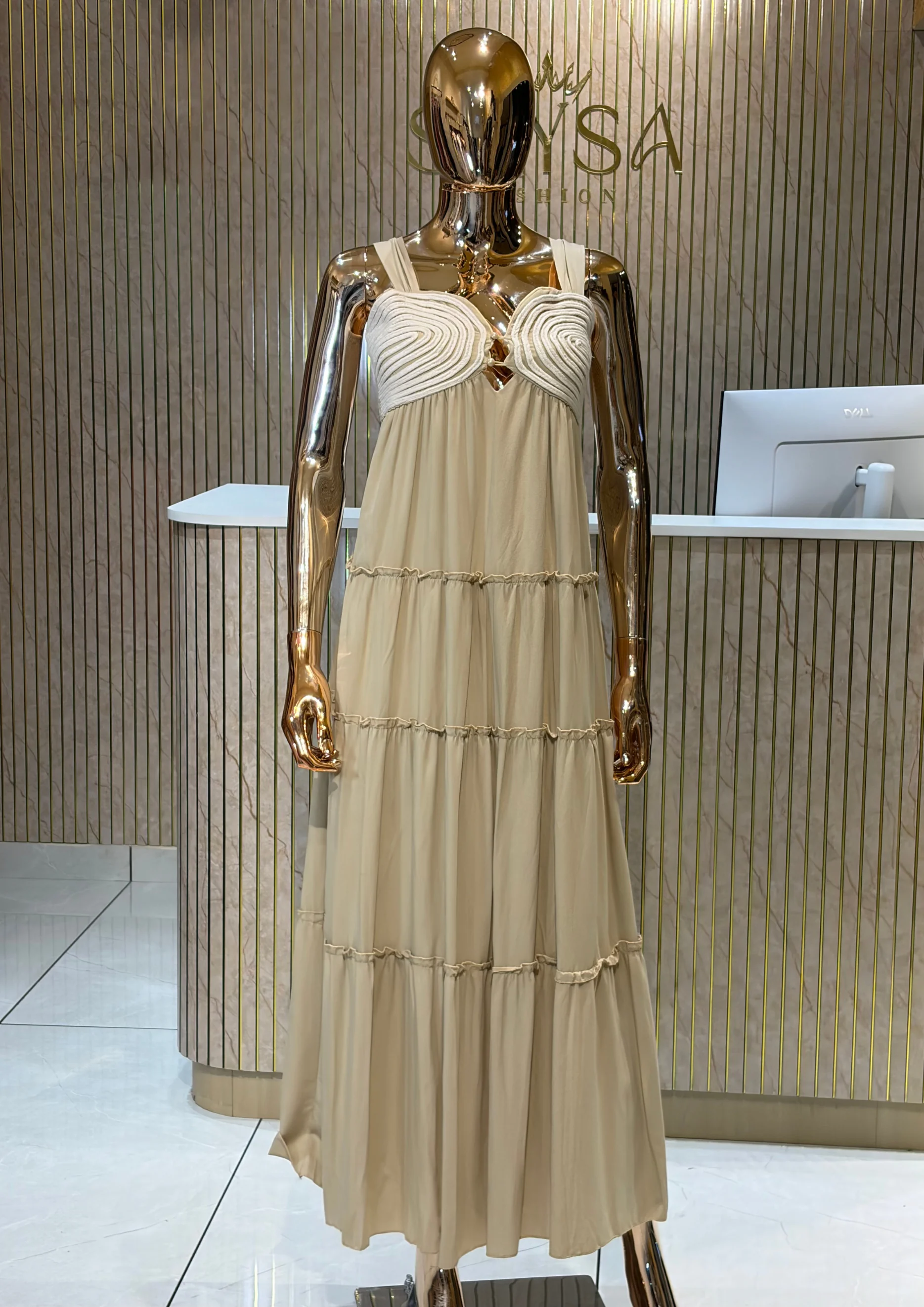 Champagne Grace Maxi Dress
