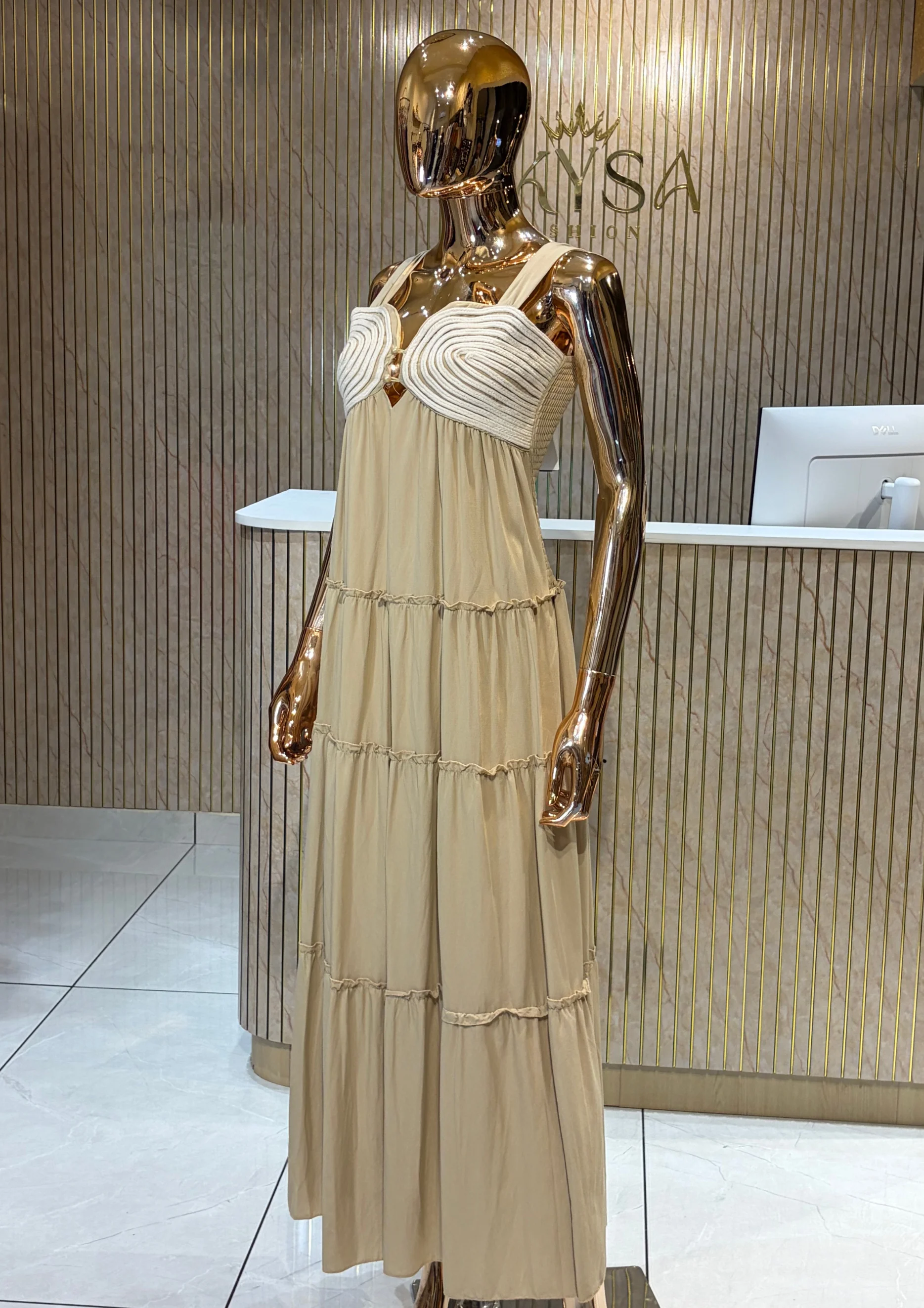 Champagne Grace Maxi Dress