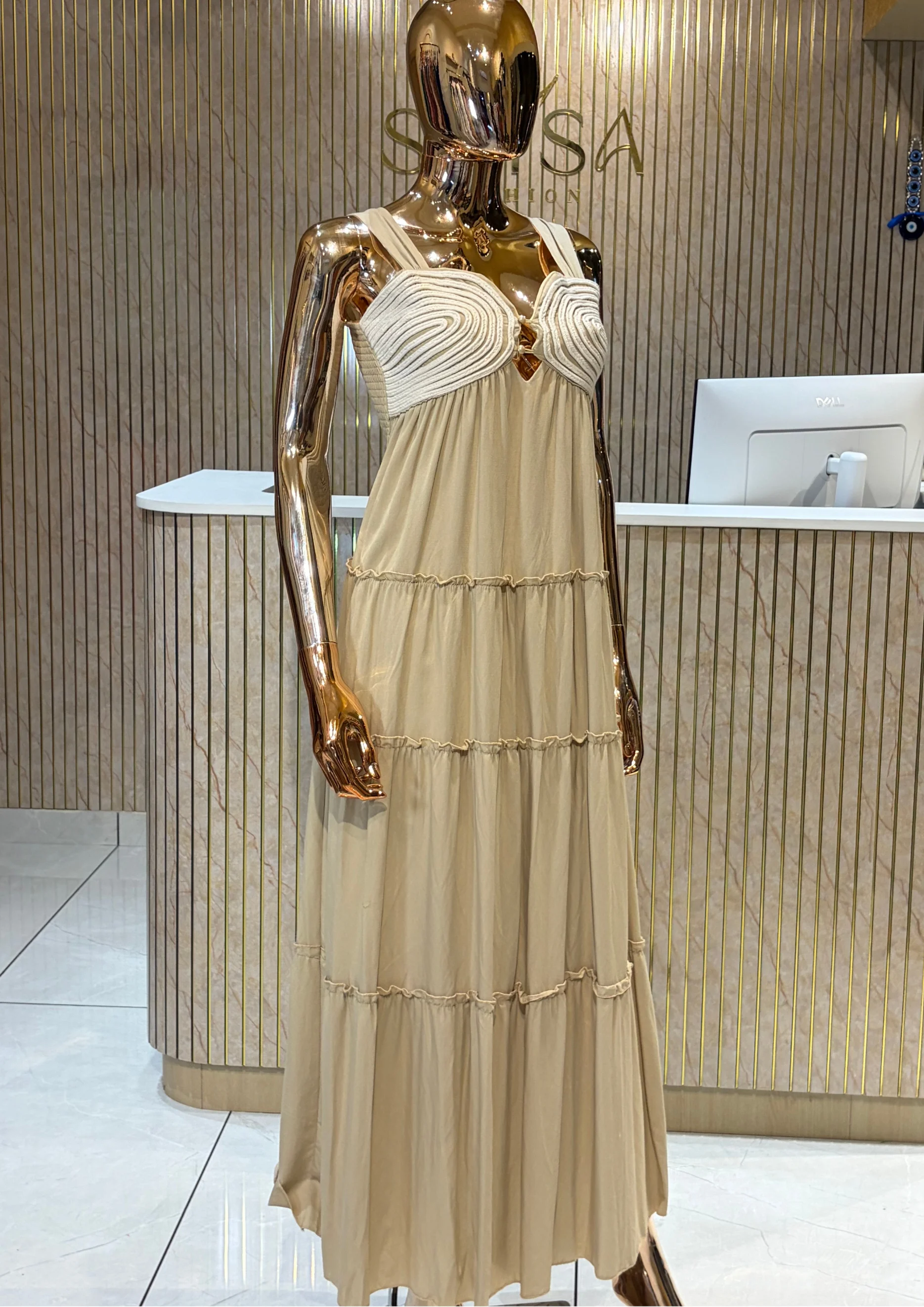 Champagne Grace Maxi Dress