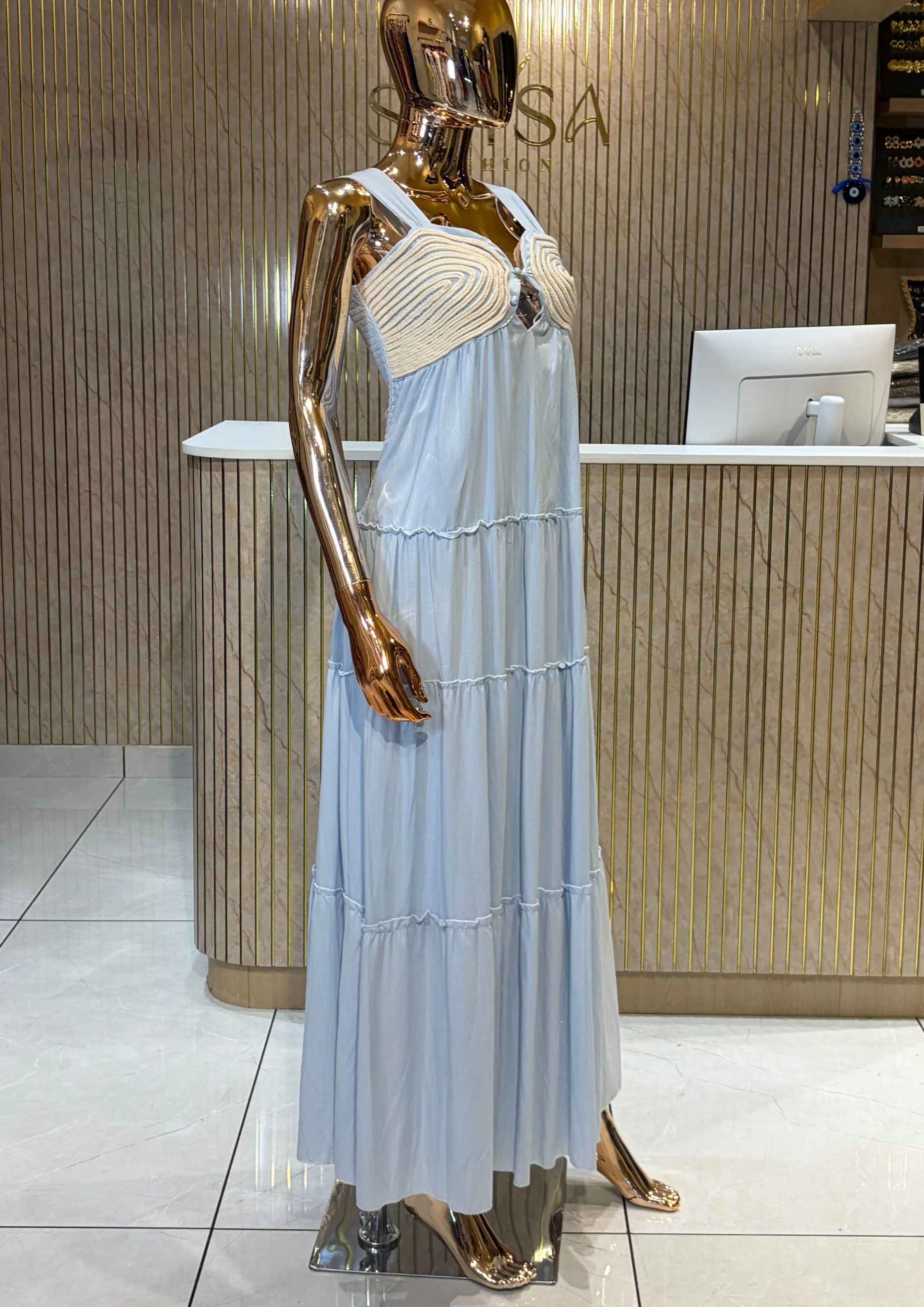 Champagne Grace Maxi Dress