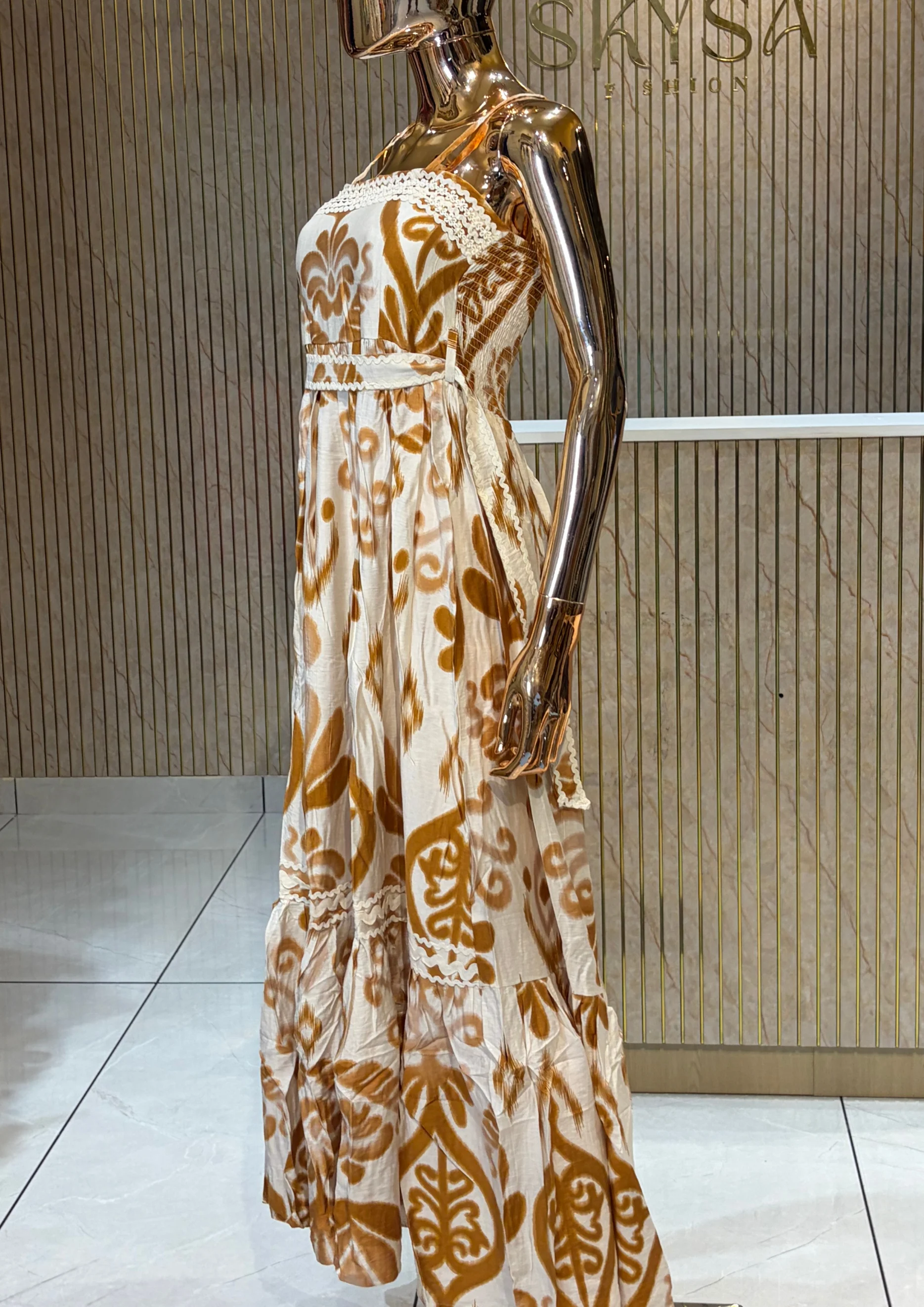 Azure Bloom Maxi Dress