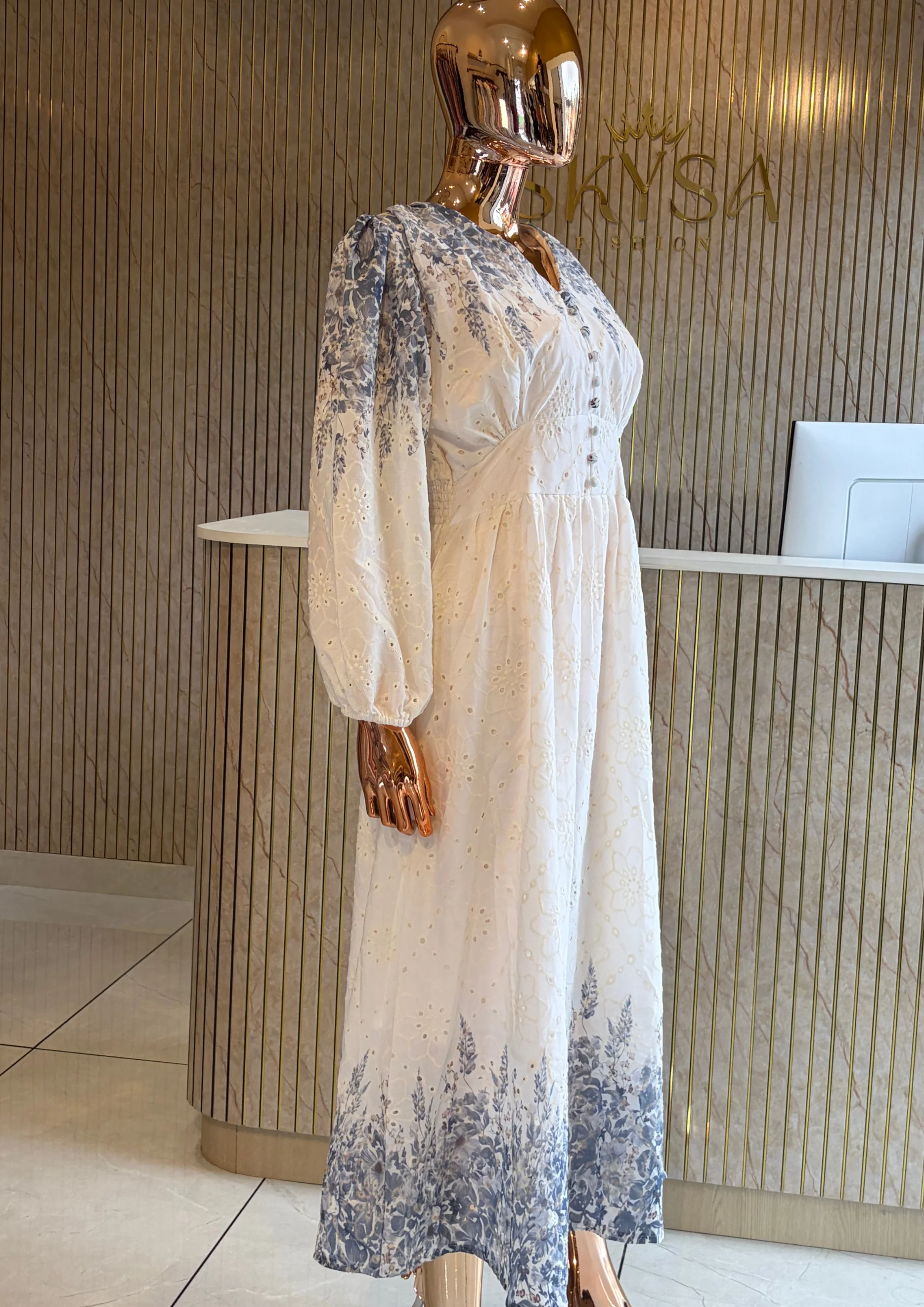 Blush Bloom Smocked Maxi Dress