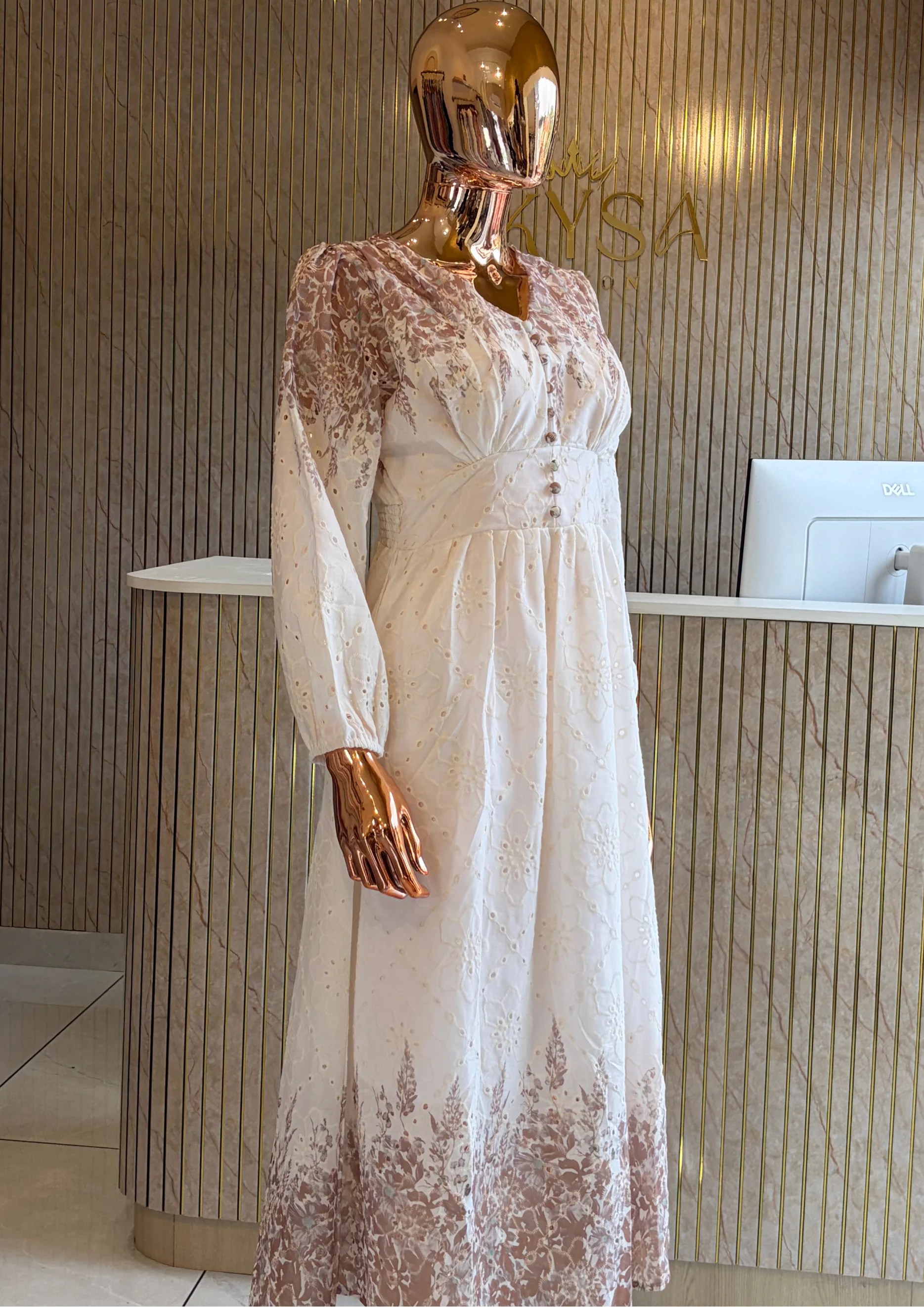 Blush Bloom Smocked Maxi Dress