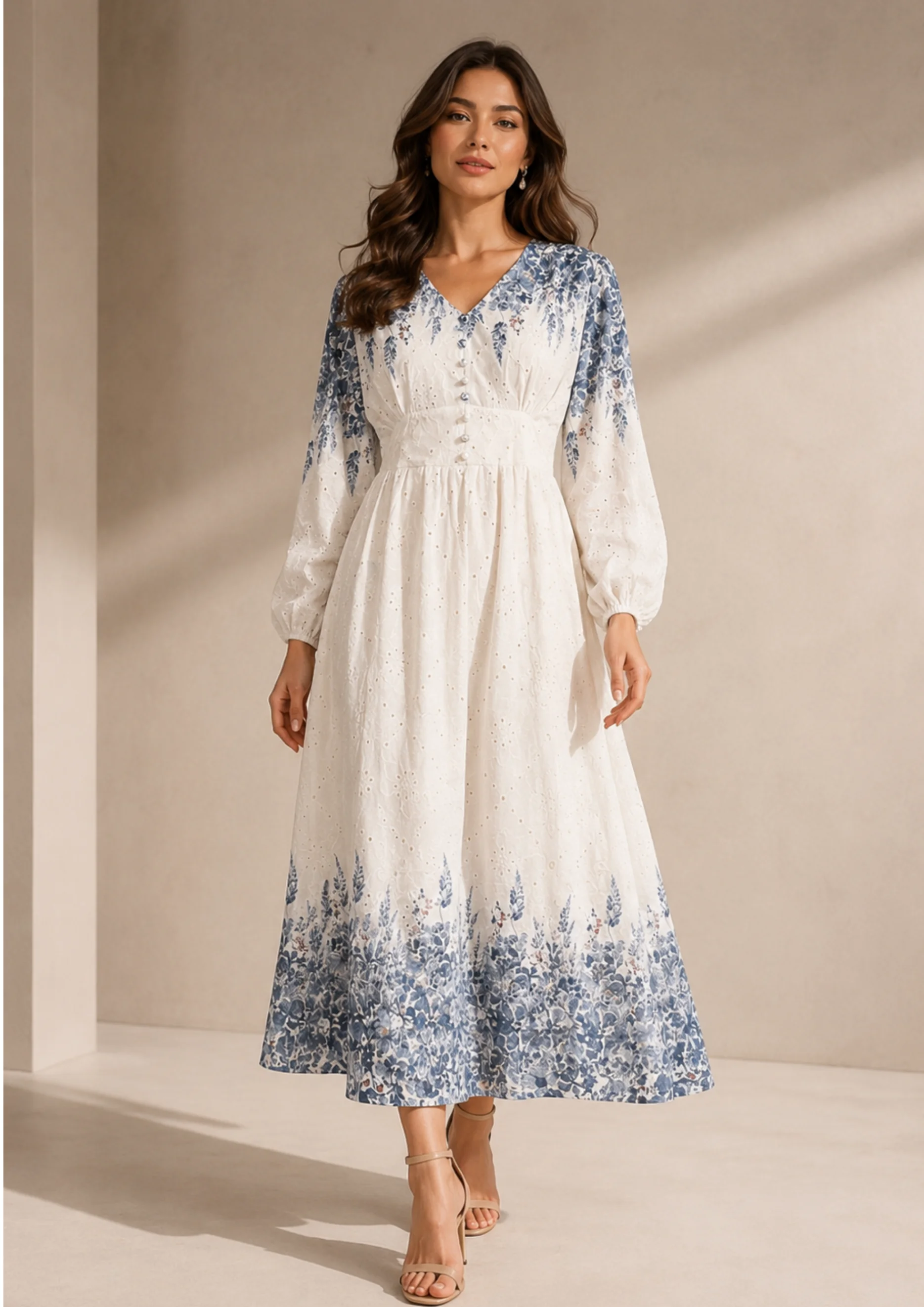 Blush Bloom Smocked Maxi Dress