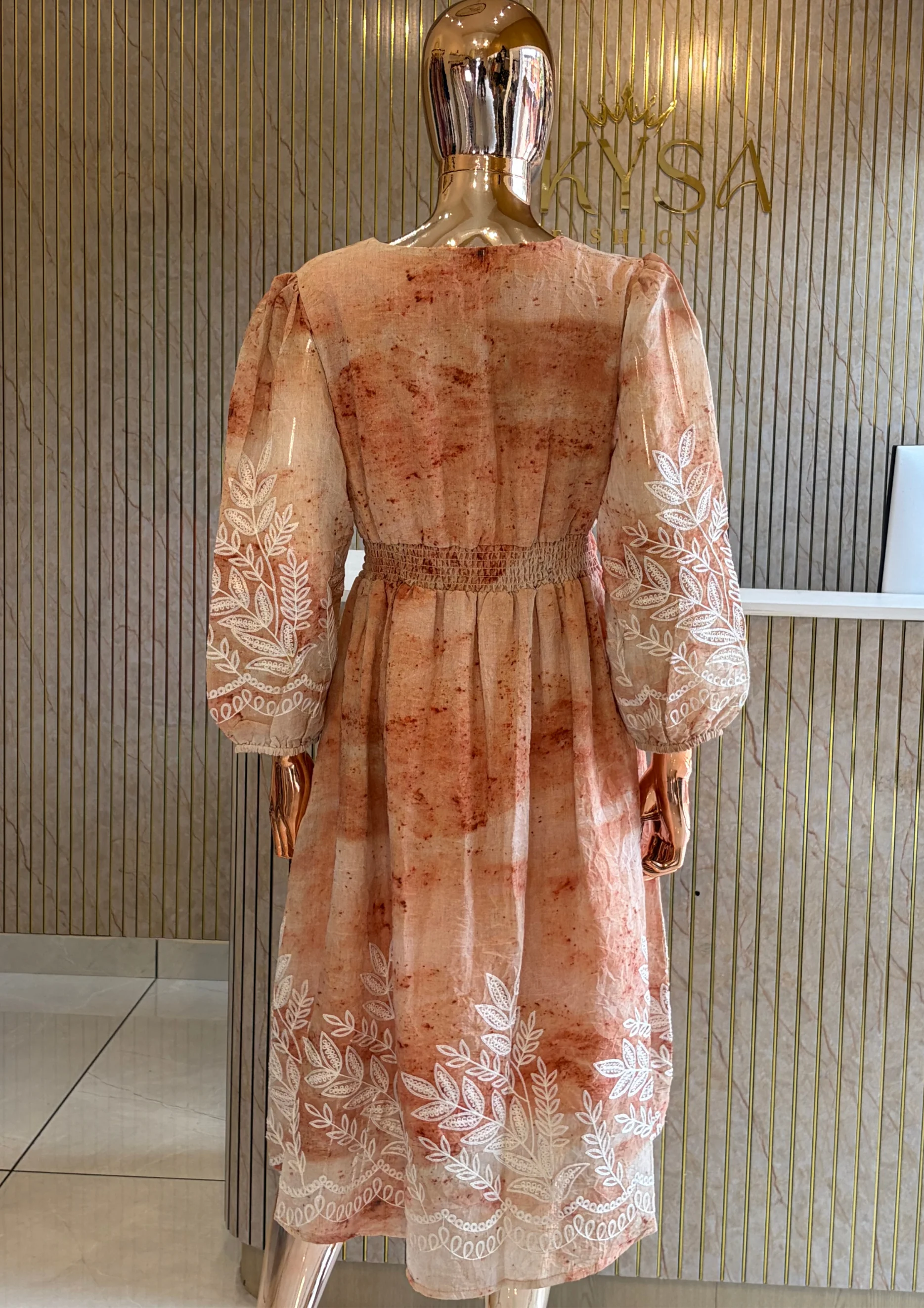Embroidered Floral Maxi Dress