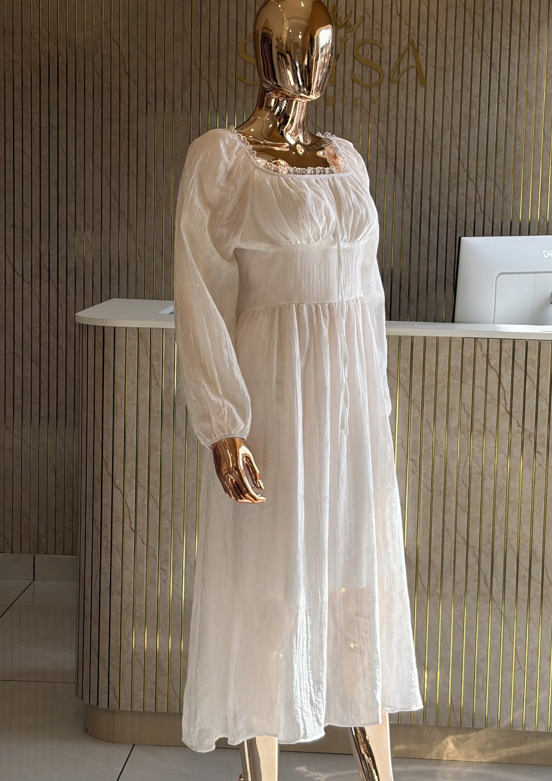 Smocked Waist Maxi Dress