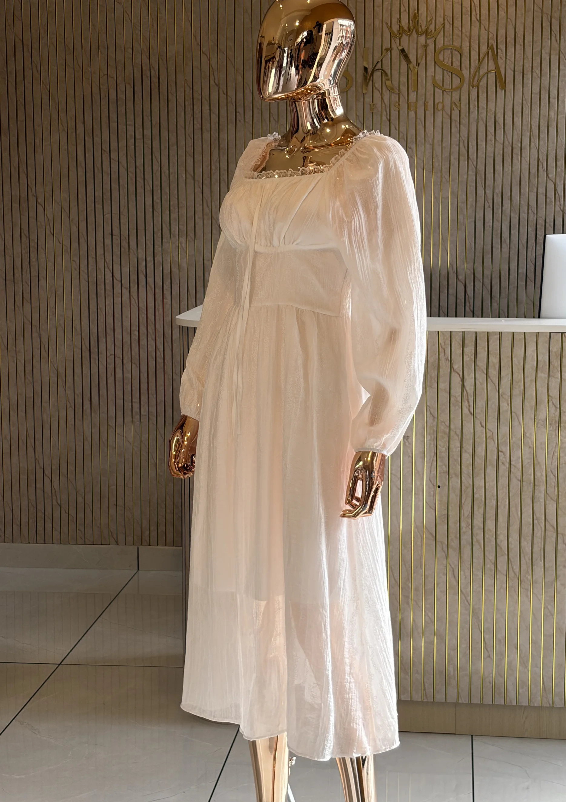 Smocked Waist Maxi Dress
