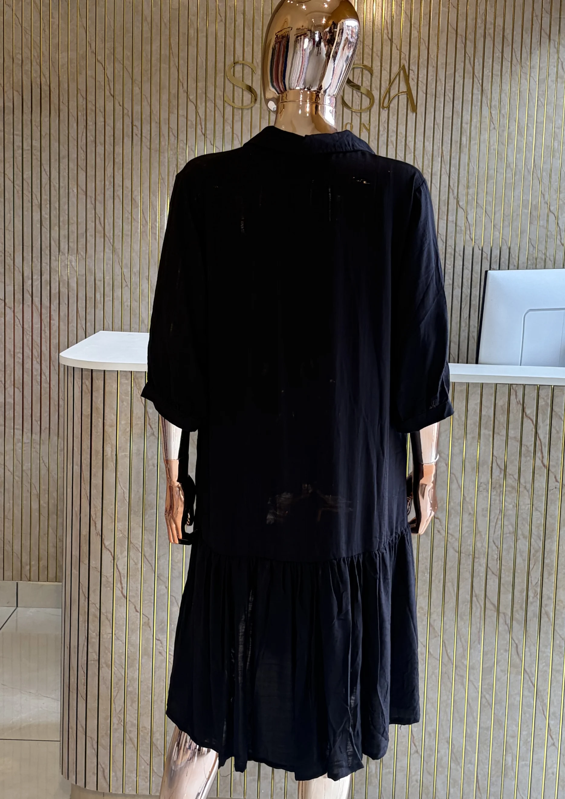 Tiered Shirt Maxi Dress