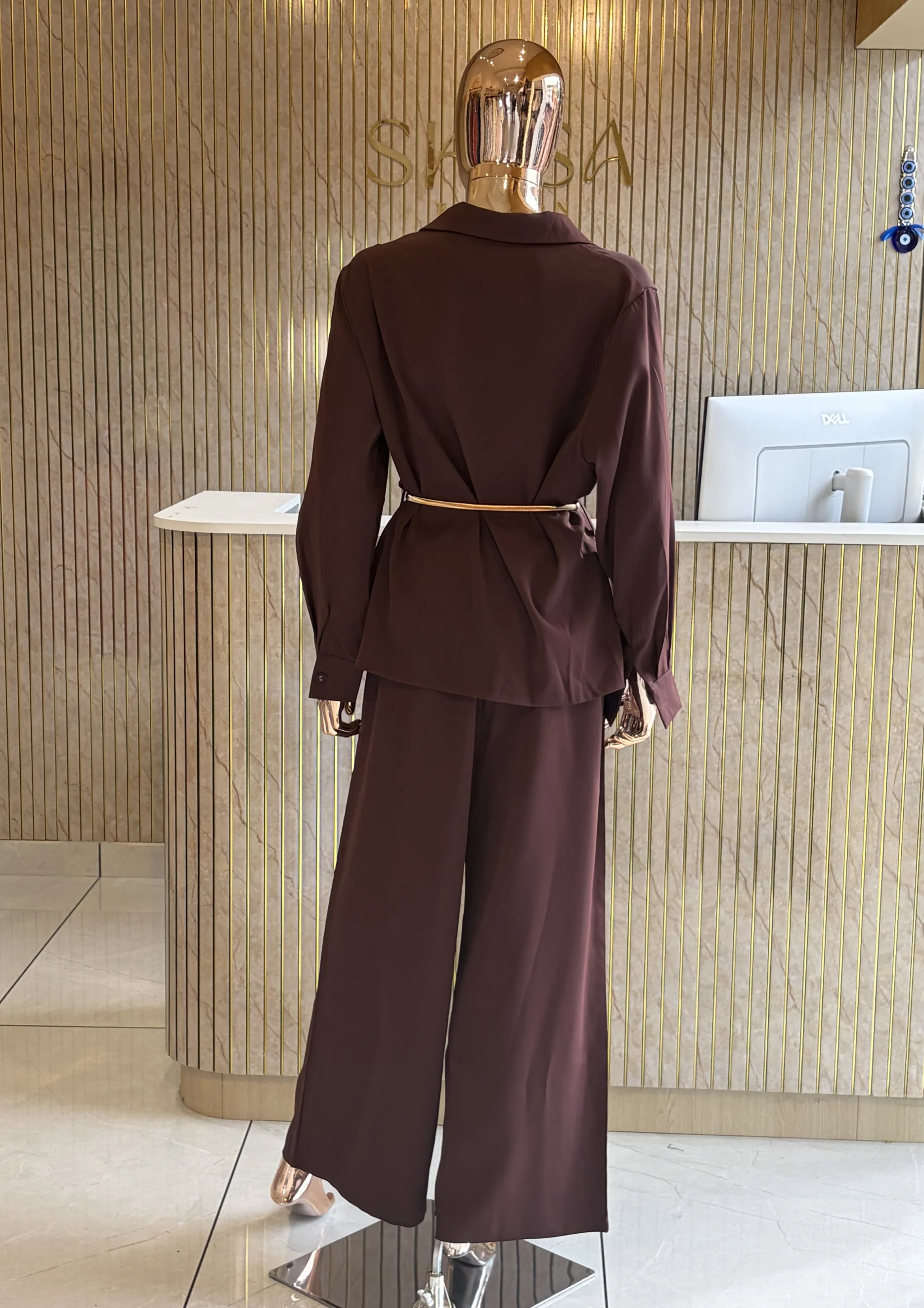 Ruffle Wide-Leg Co Ord Set