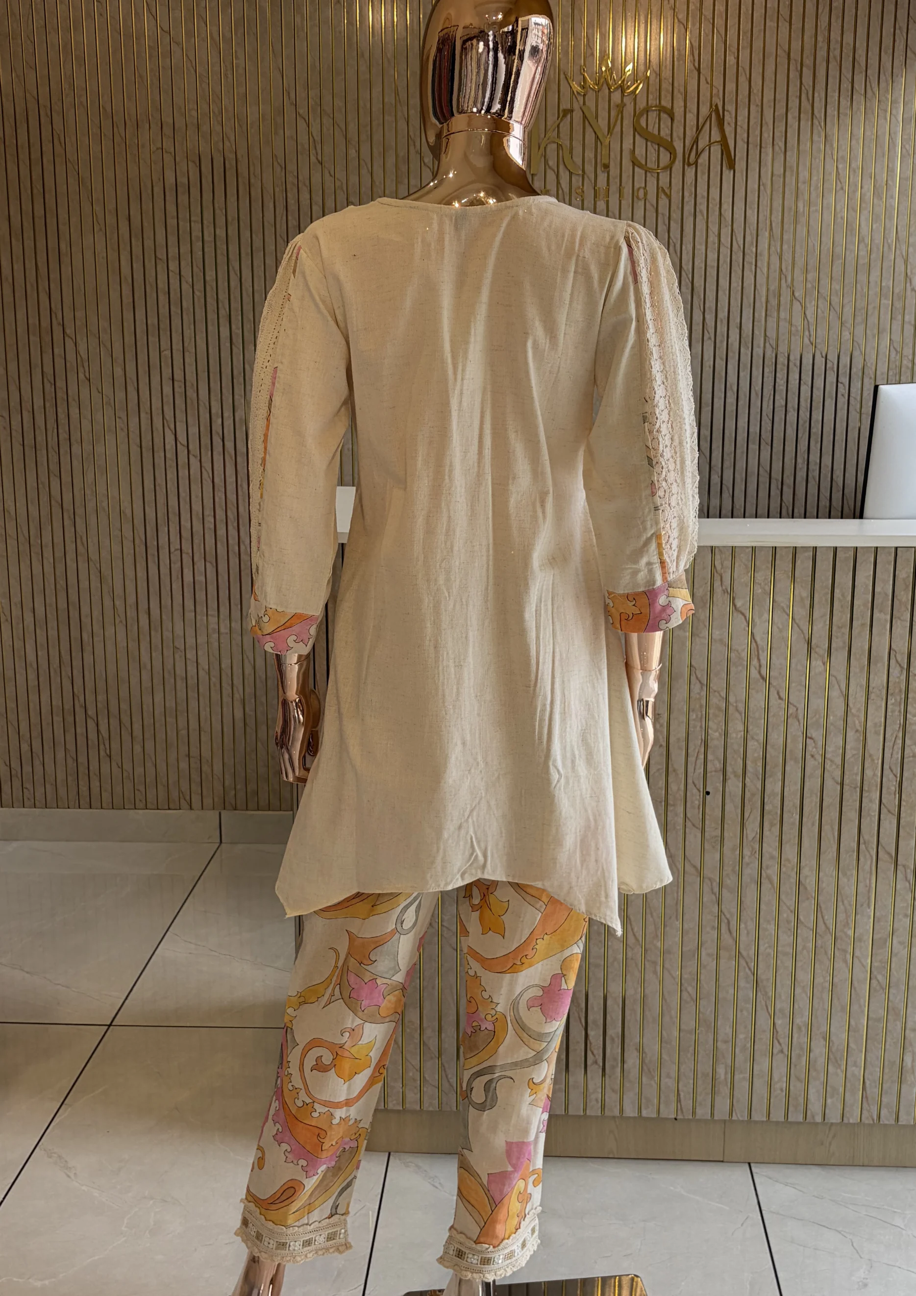 Embroidered Printed Kurta Co Ord Set