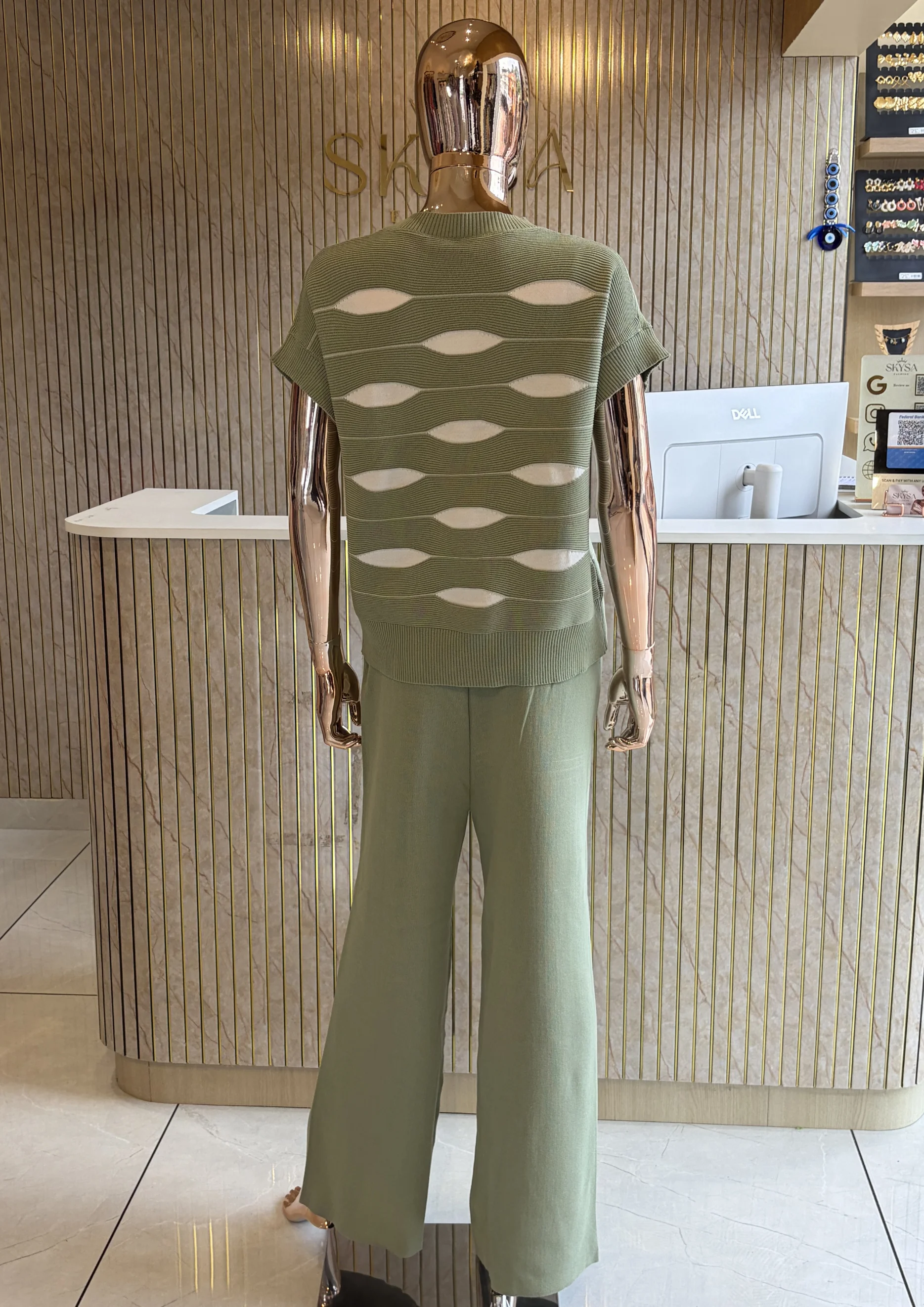 Knitted Wide-Leg Co Ord Set