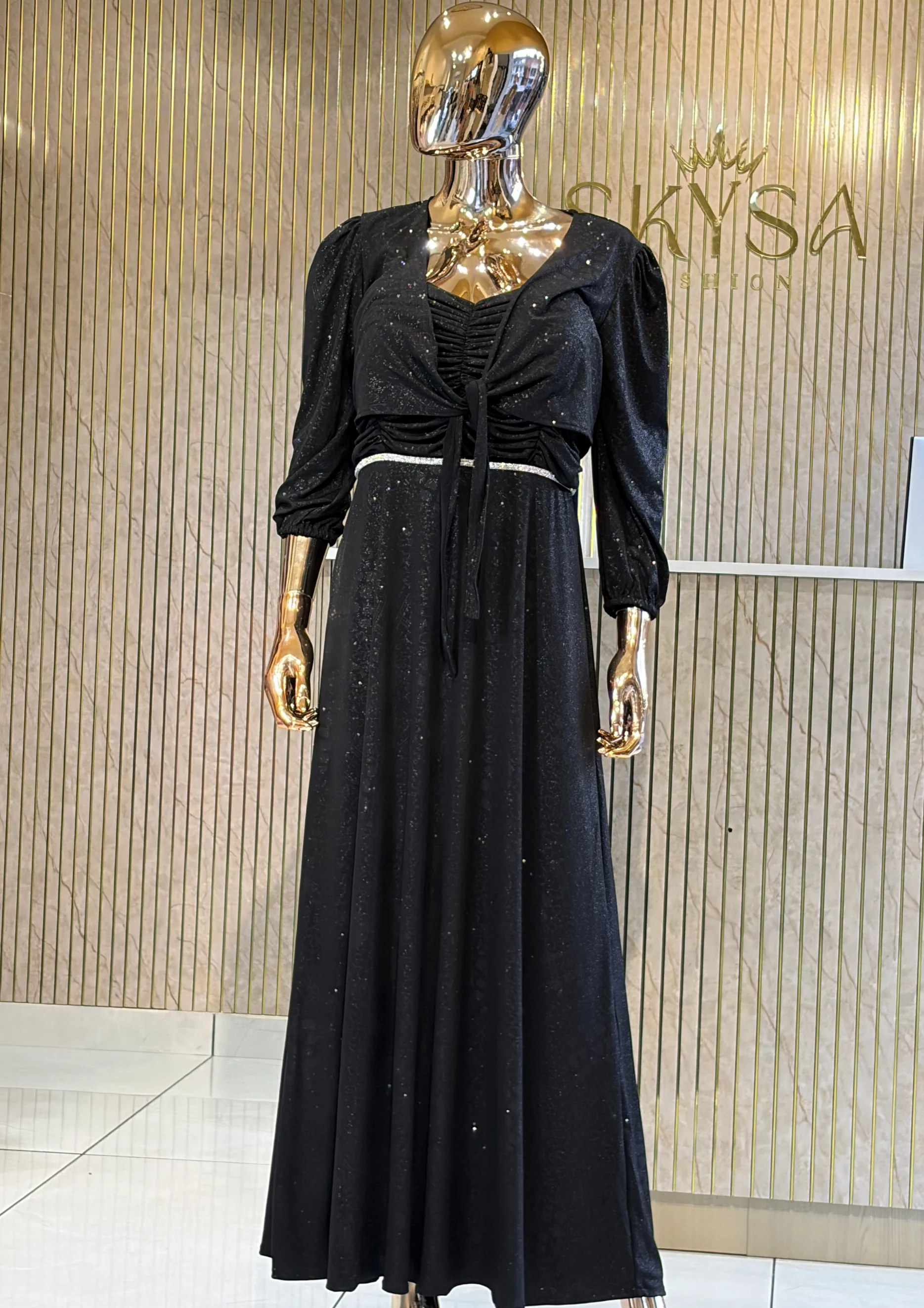 Shimmer Ruched Party Wear