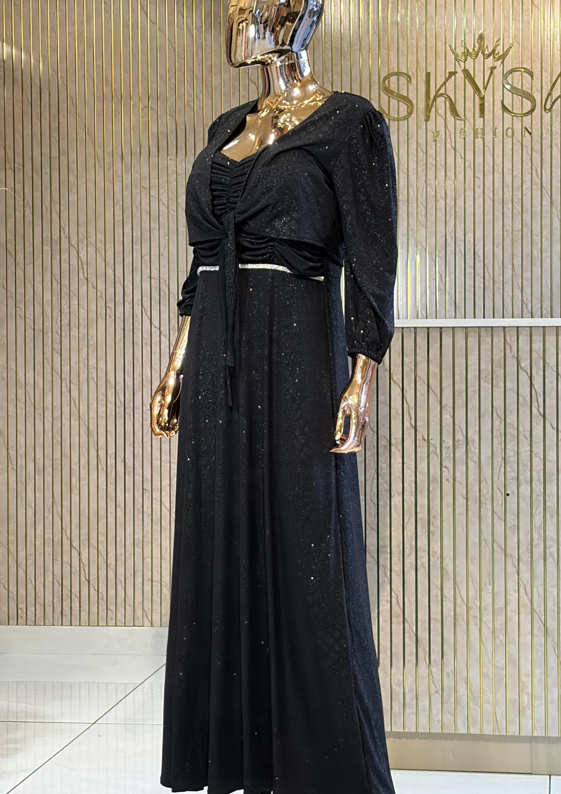 Shimmer Ruched Party Wear