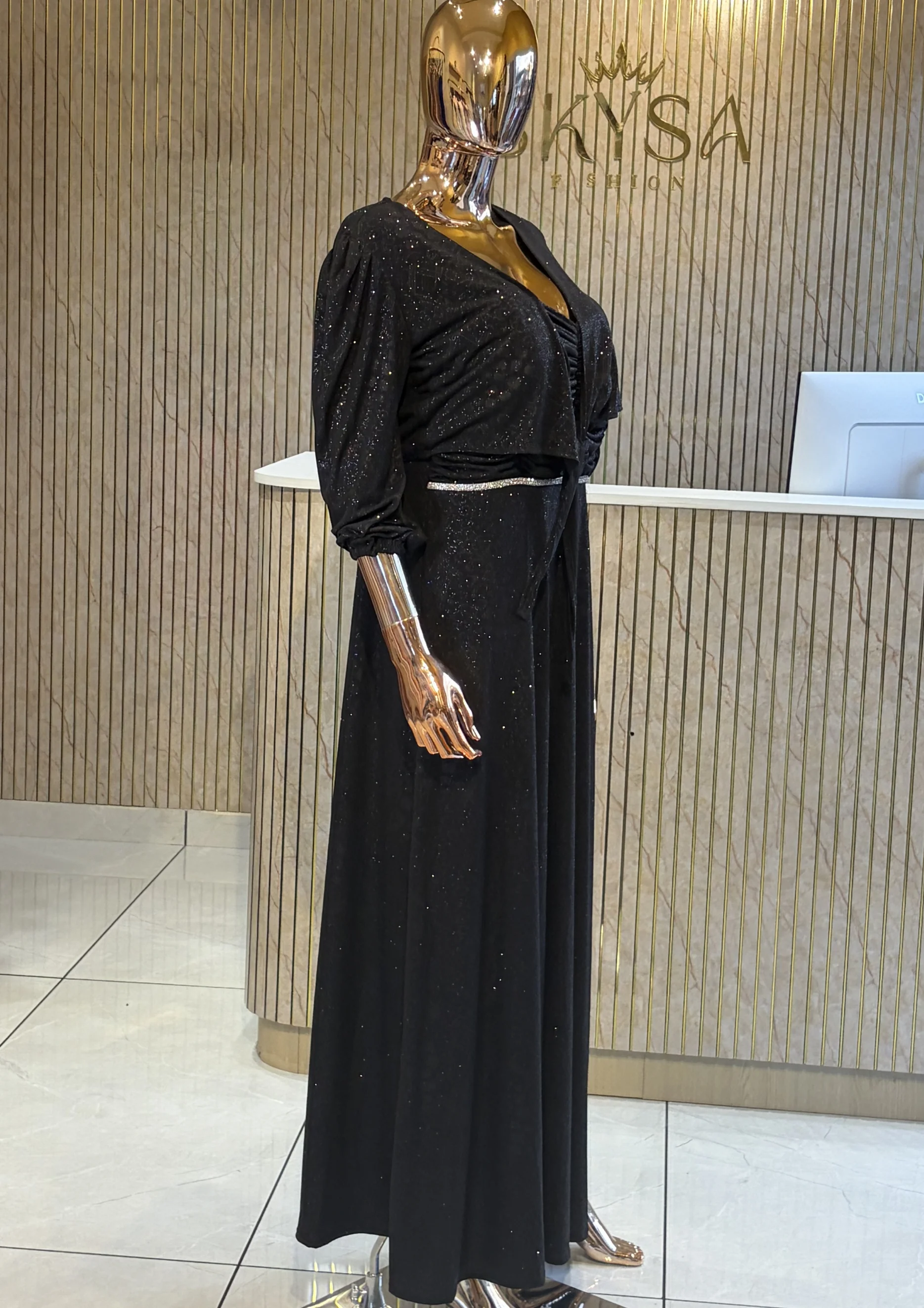Shimmer Ruched Party Wear