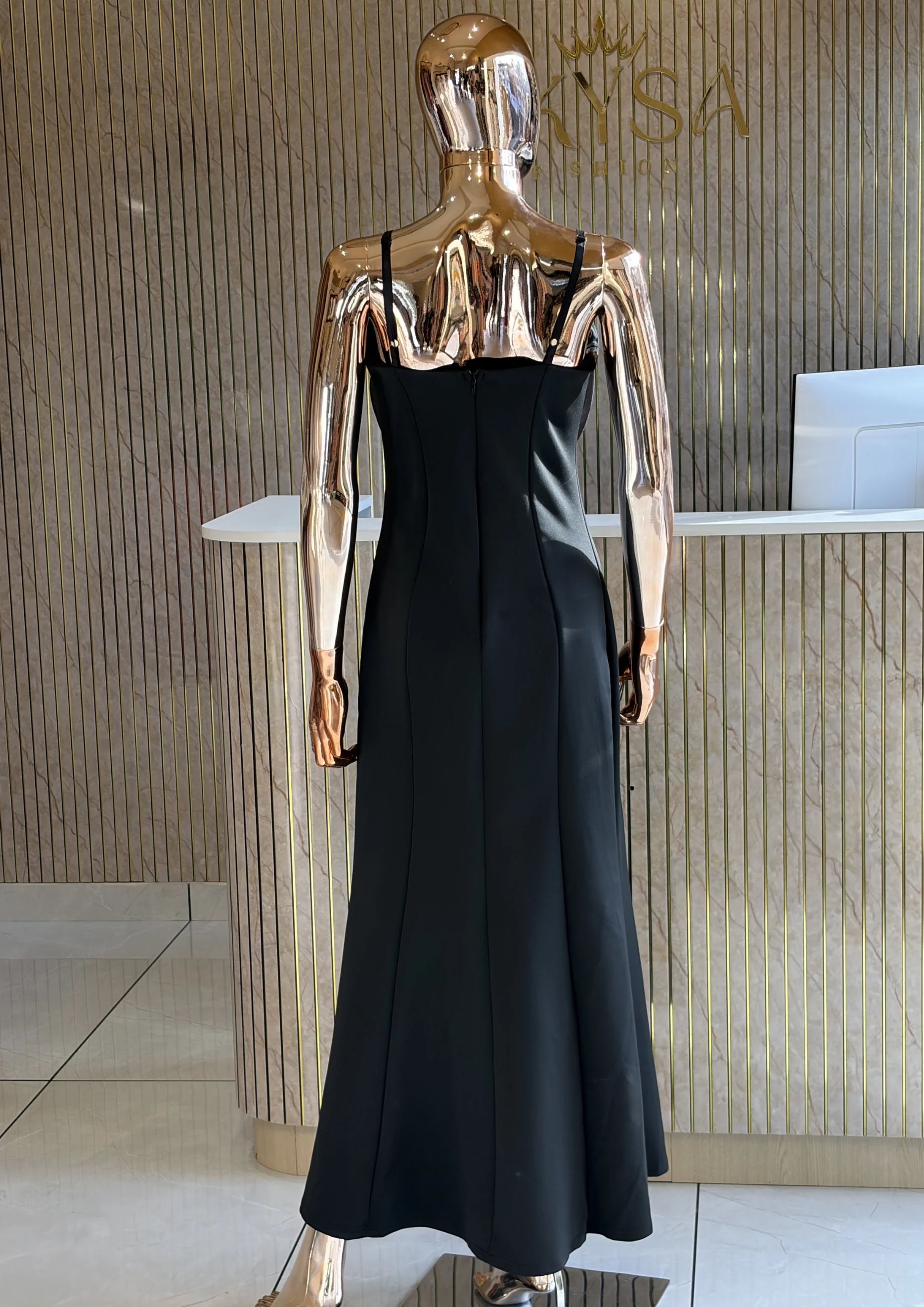 Floral Applique A-Line Party Wear