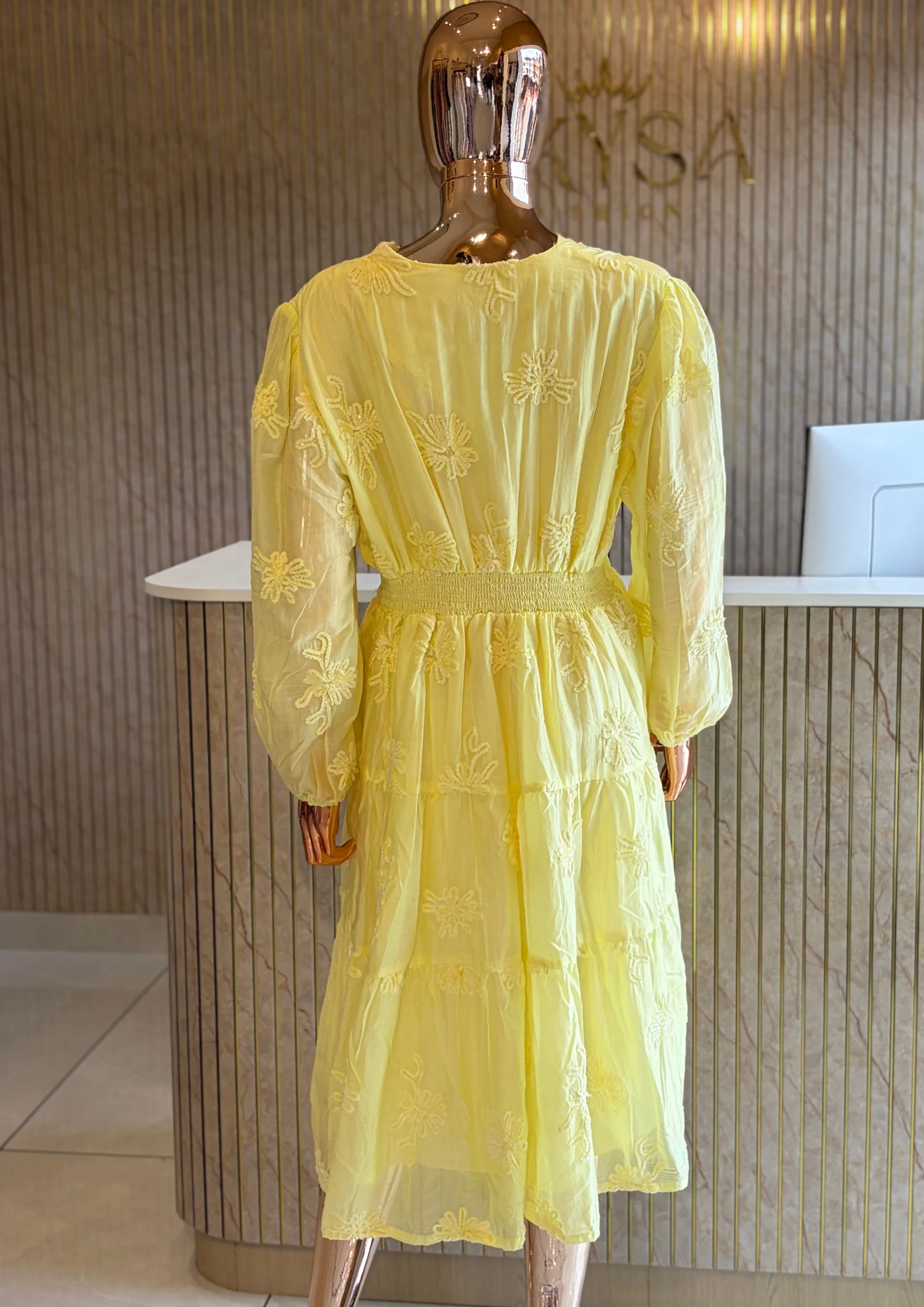 Embroidered Tiered Maxi Dress