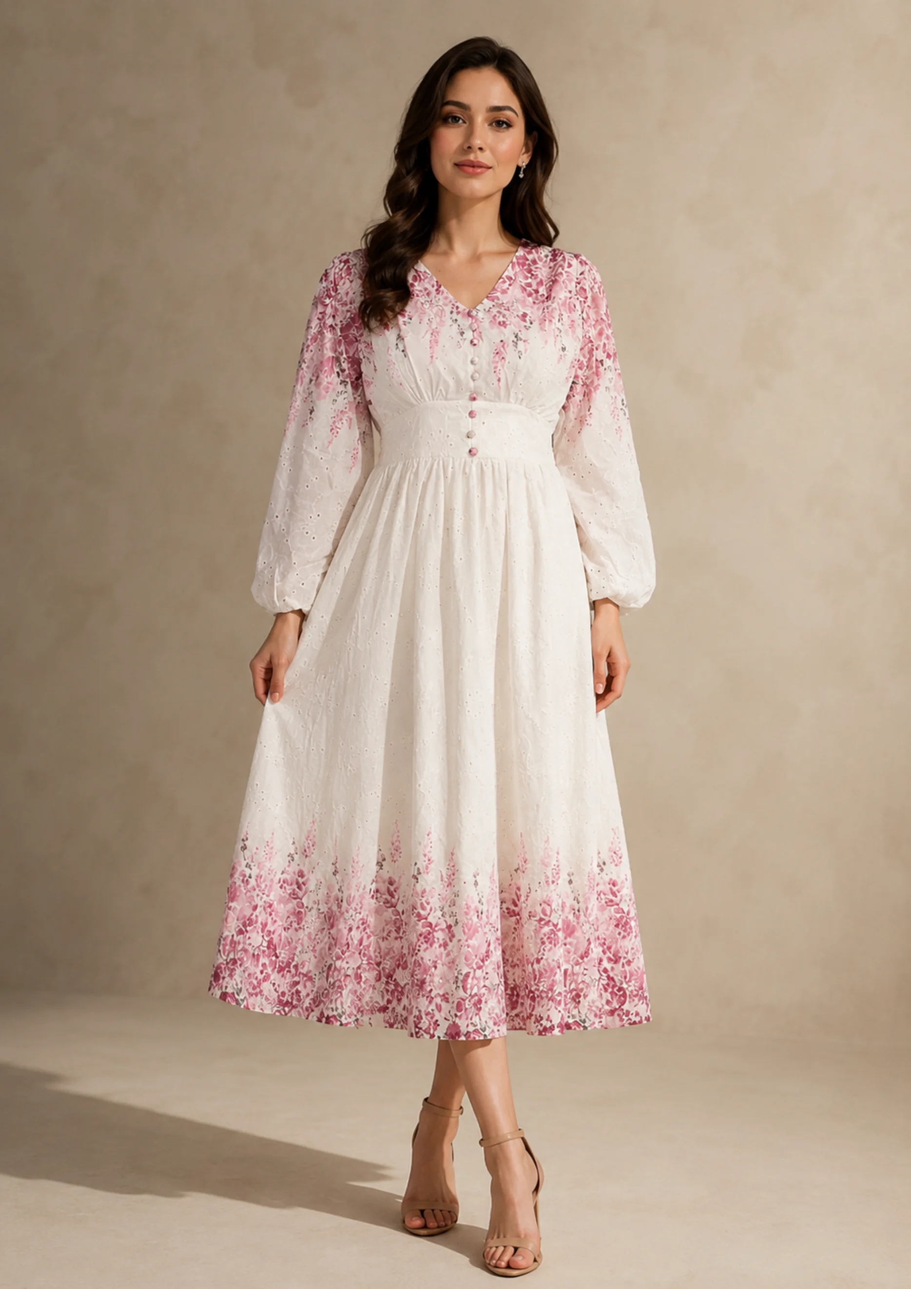 Blush Bloom Smocked Maxi Dress