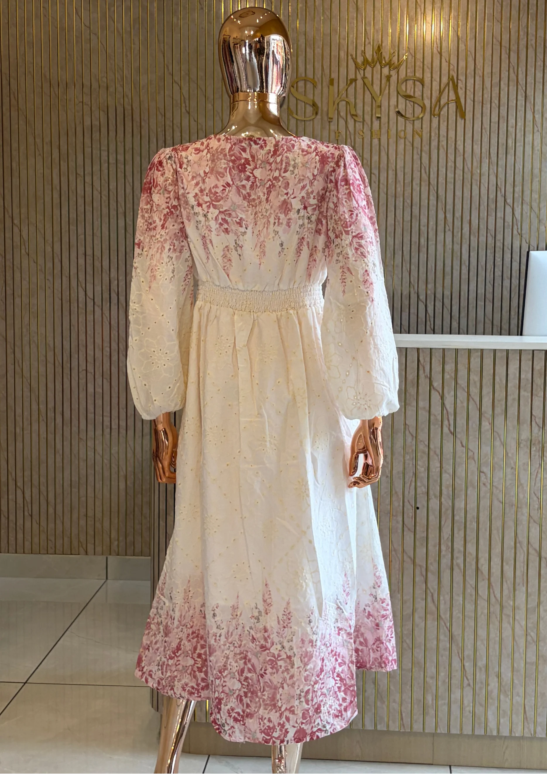 Blush Bloom Smocked Maxi Dress