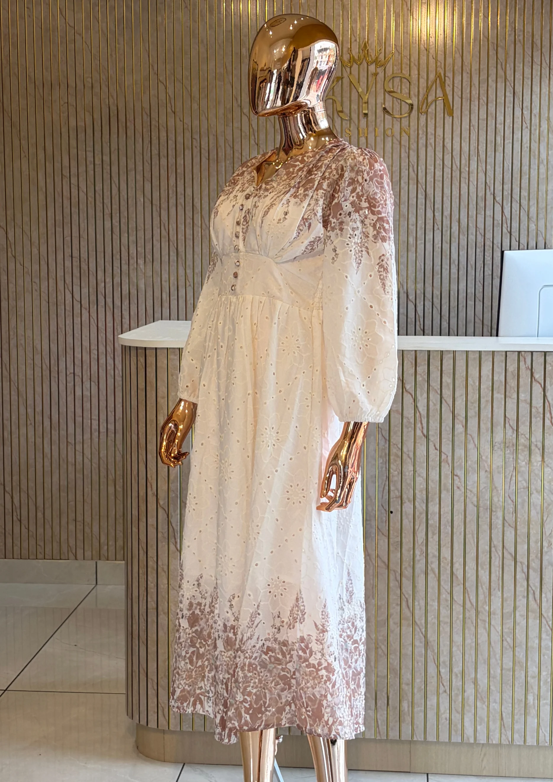Blush Bloom Smocked Maxi Dress
