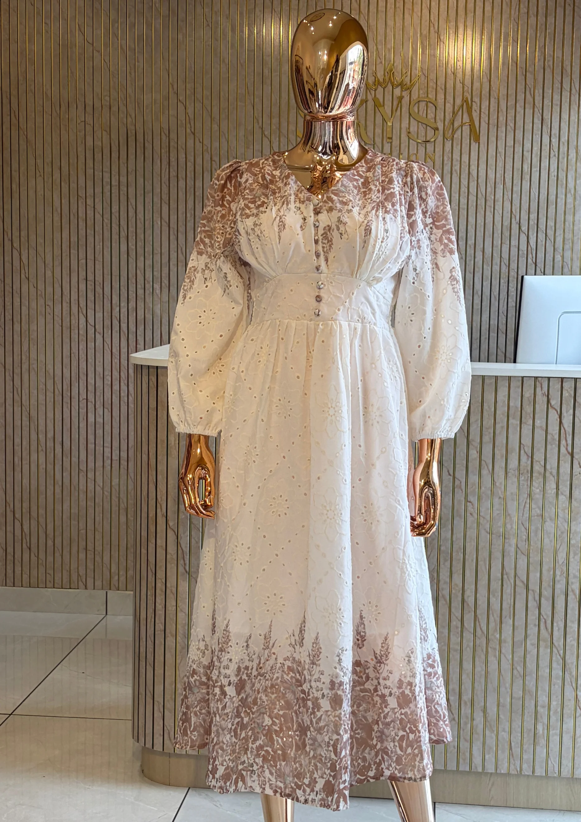 Blush Bloom Smocked Maxi Dress