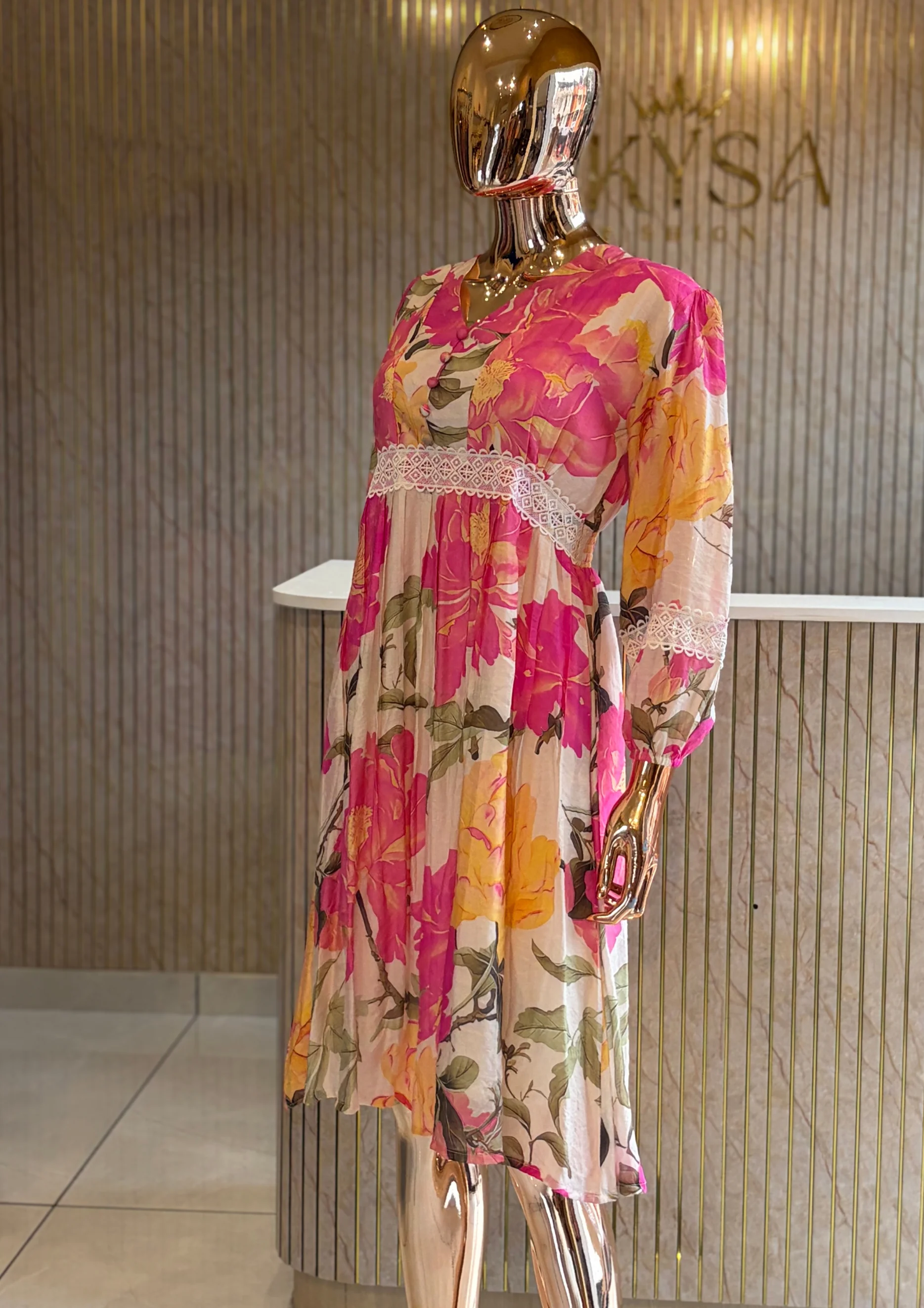 Floral Lace Maxi Dress
