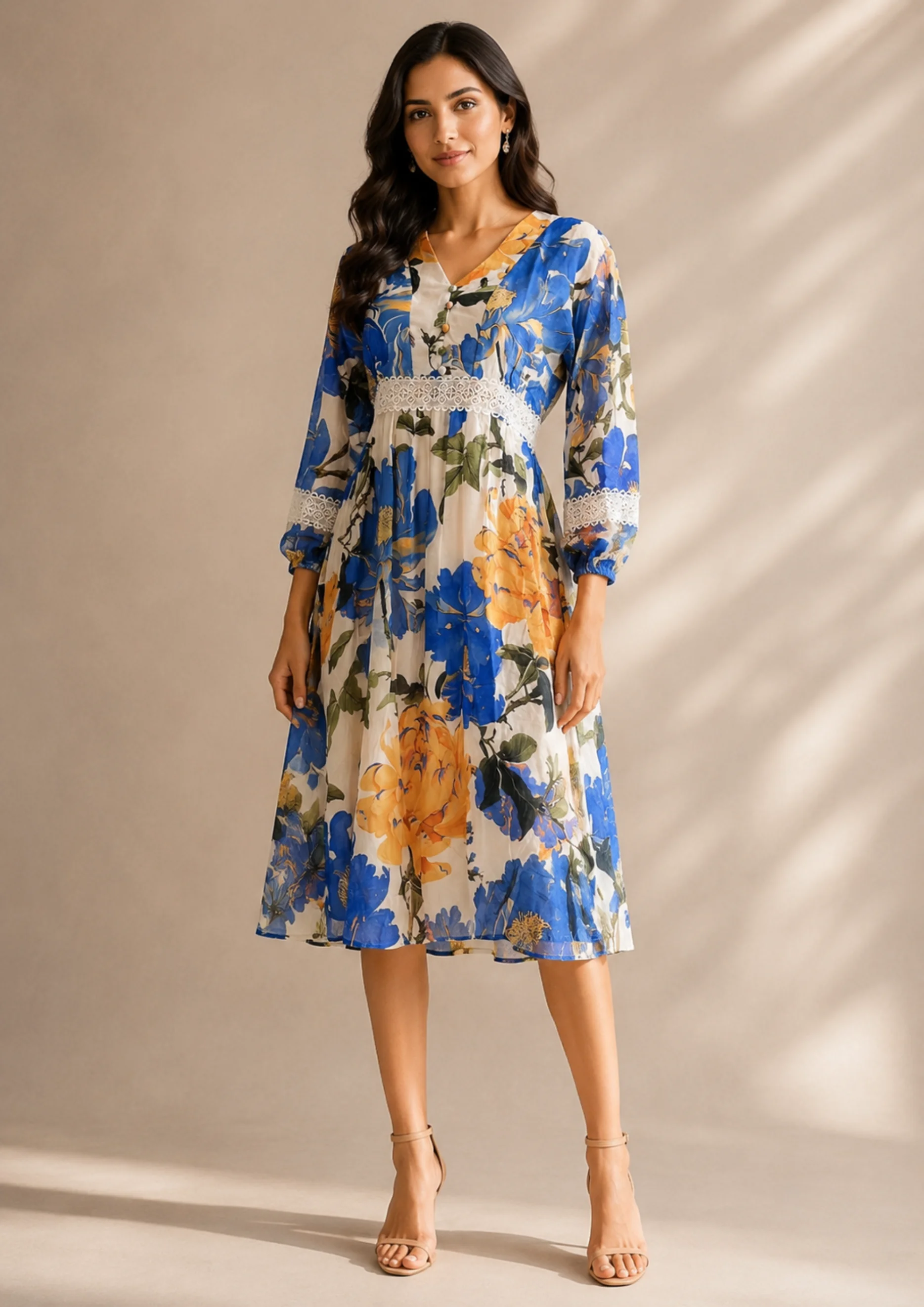 Floral Lace Maxi Dress