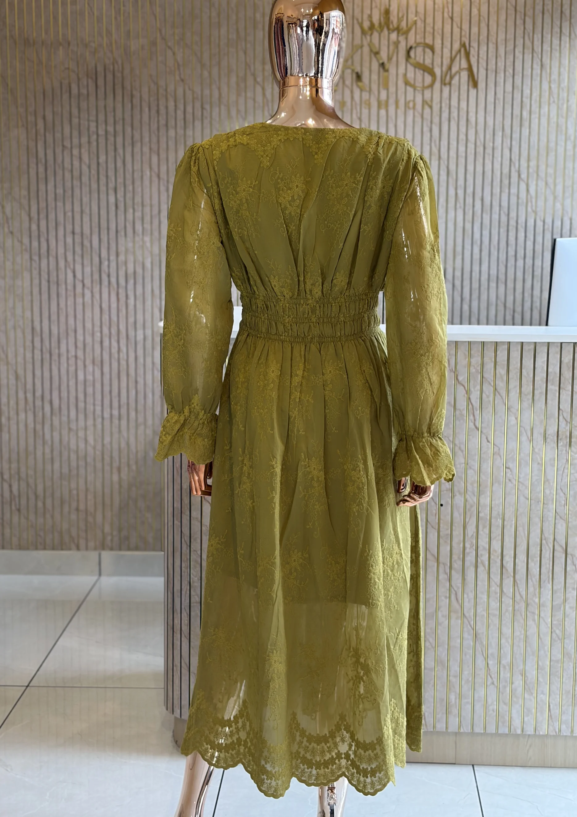 Smocked Waist Maxi Dress