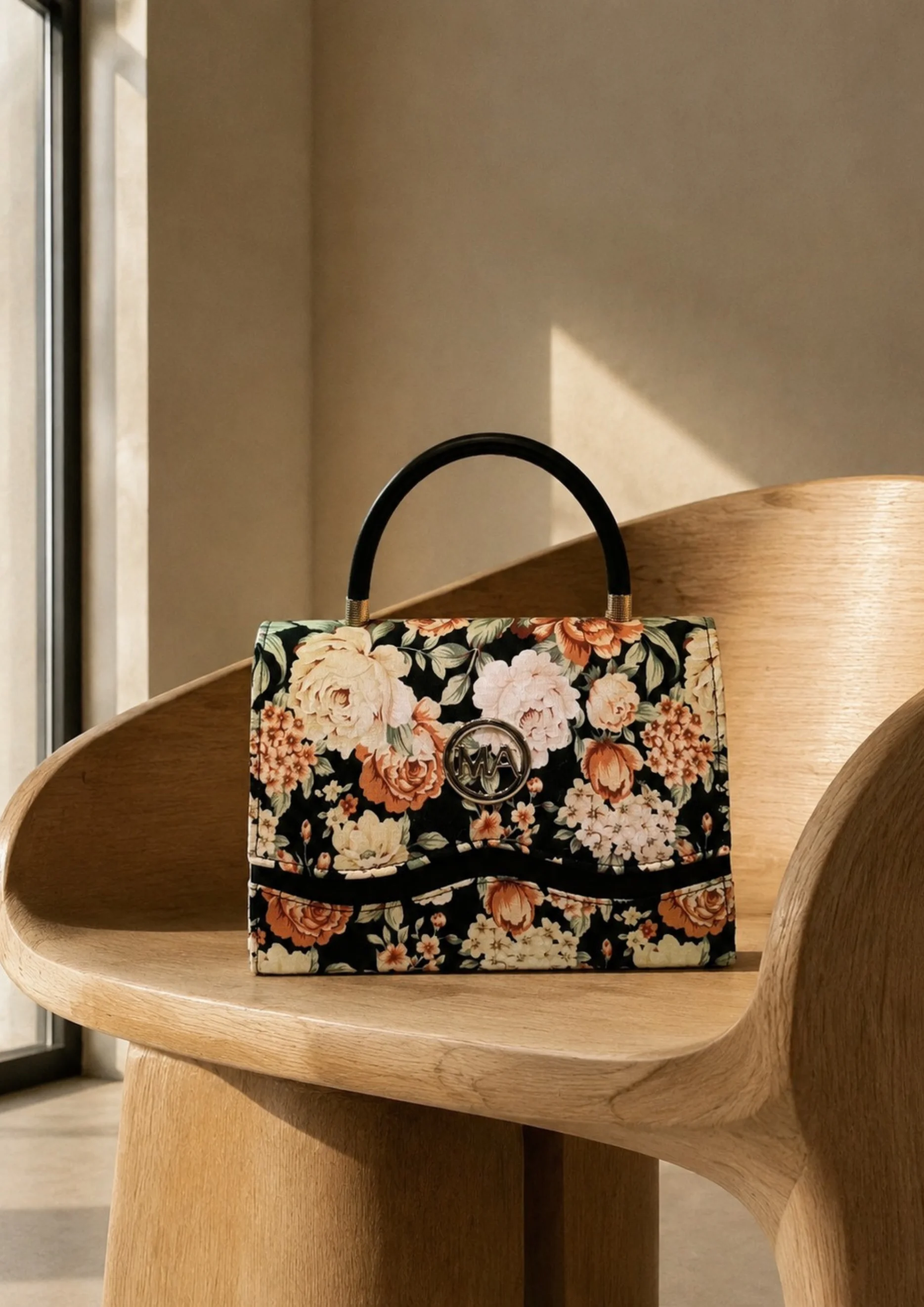 Stylish Floral Print Hand Bag