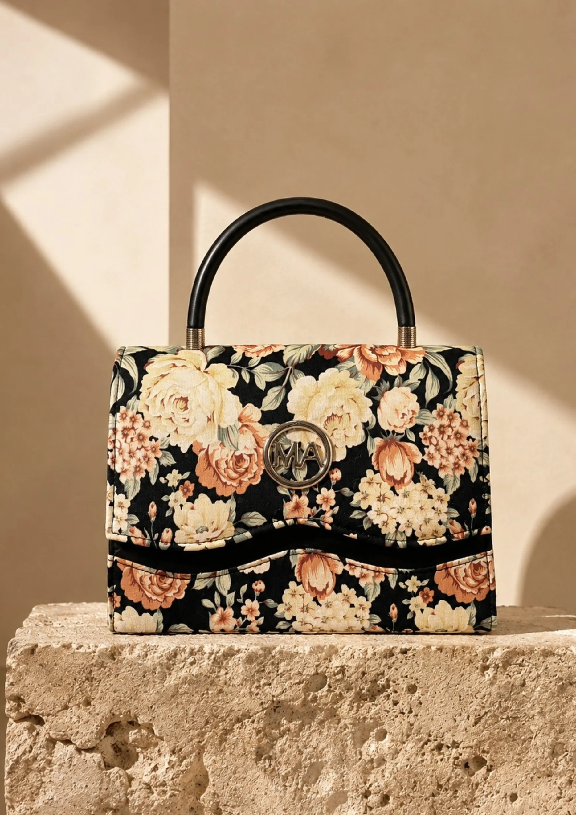 Stylish Floral Print Hand Bag